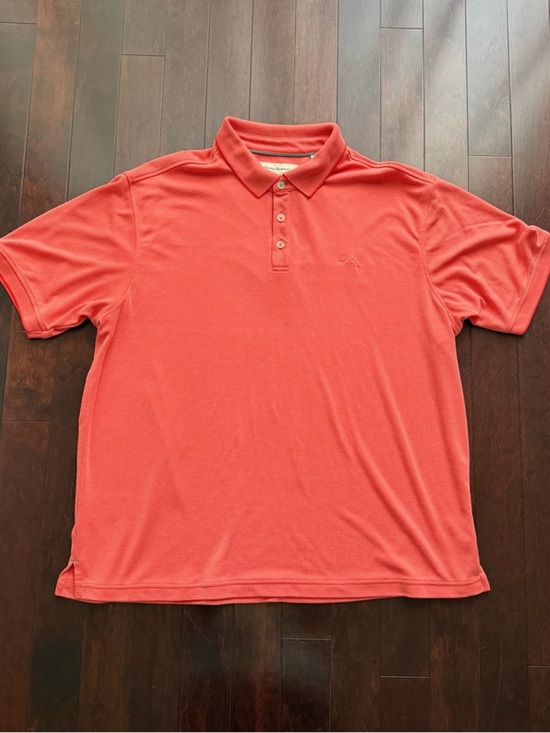 Tommy Bahama Other - Tommy Bahama Men's Polo Shirt, Size XXL, textured Design Short Sleeve Orange